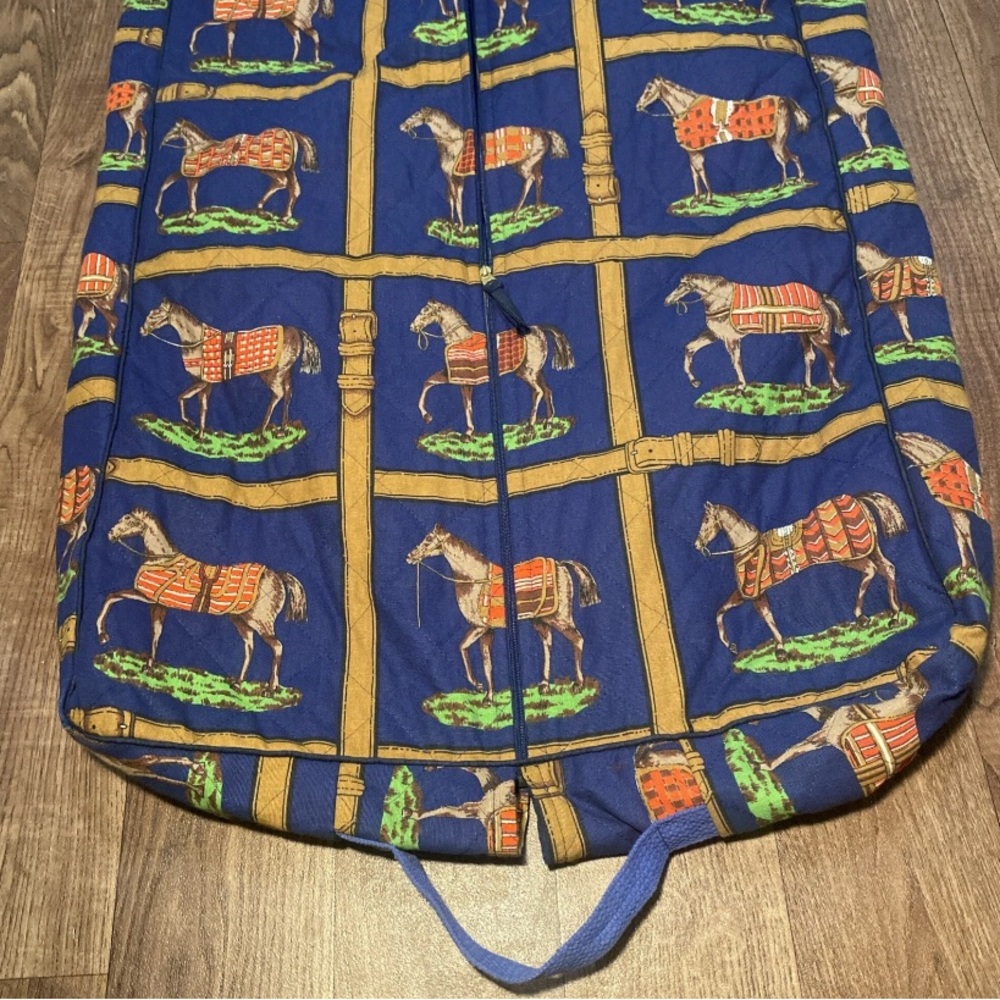 33D- GARMENT equestrian print garment bag, lined made in USA - Picture 3 of 5